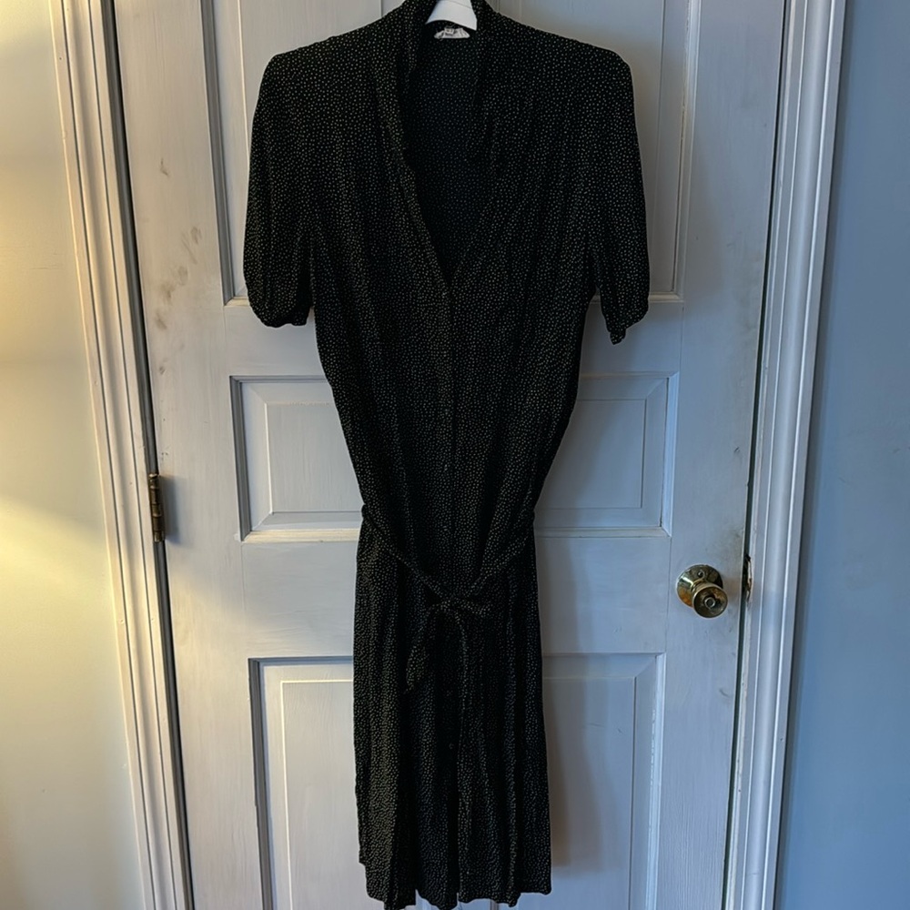 Fat face short, sleeved polkadot shirt dress
